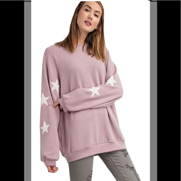 Tops - Star Sleeve Sweatshirt
